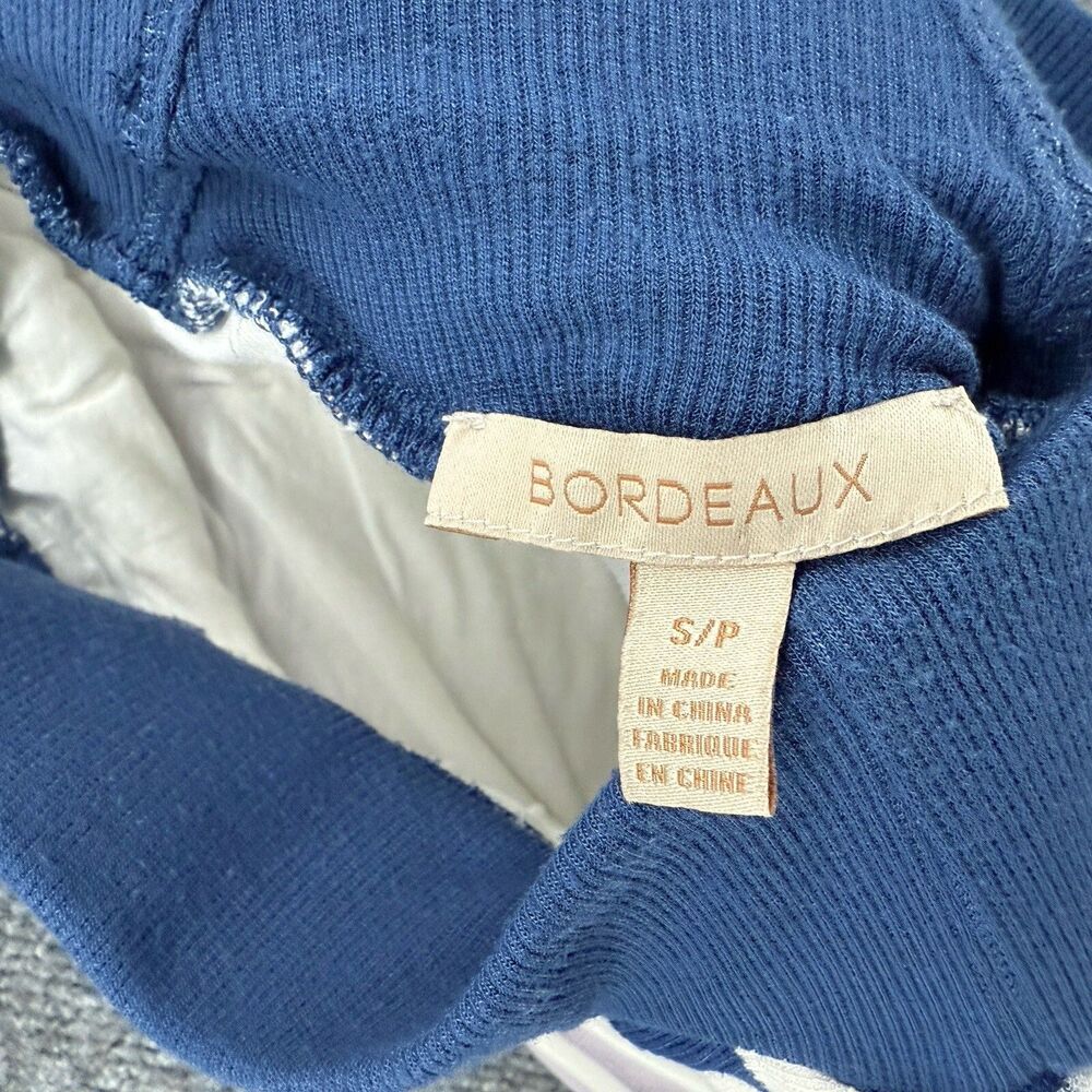 Bordeaux Skirt Small Blue‎ Striped Pull On Hi Low Casual Coastal Comfy Boho 90s - Picture 6 of 9